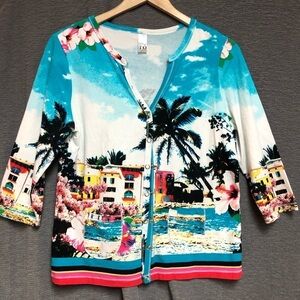 TIO Thomas and Olivia sweater 95 cotton, five spandex three-quarter sleeves,